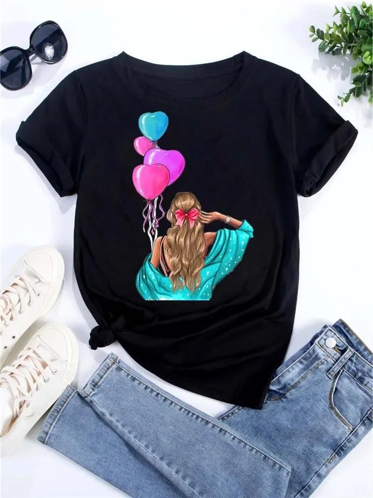 Women T-Shirt Harajuku Streetwear Short Sleeves Female Clothes Tops Tees Printed Female Tshirt Women Fashion Graphic