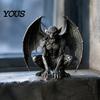 Retro-Stil Statue Gargoyle Figur, Mittelalterliche Dunkle Geflügelte Statue, Harz Gotisch Mystisch Böser Geist Beschützer Horn Dämon Ornament für Büro