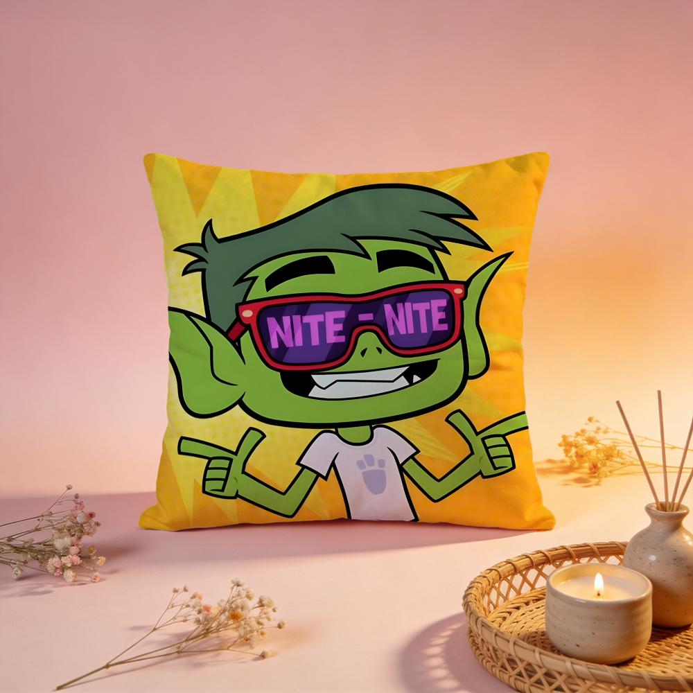 Trendy TTeen Titans Good Cushion Cover Comfortable Durable Pillow Cover MultiScene for Home Office Car Sofa