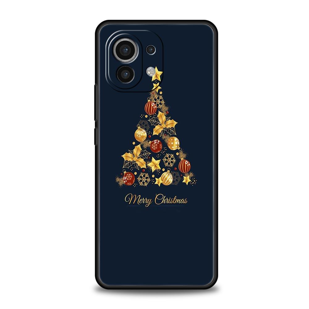 Phone Case For Xiaomi Mi 15 14 14T 13T 12T Pro 12 13 11 Lite 5G 11T X6 X5 Pro Soft TPU Cover Merry Christmas Tree