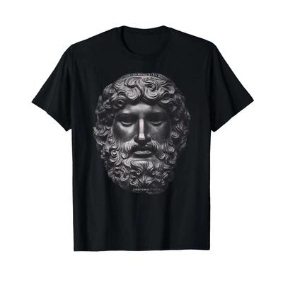 Zeus Statue Rounisex Head Of Jupiter Greek God T Shirt Vintage Stretched Stylish Soft Comfortable Slightly Breathable