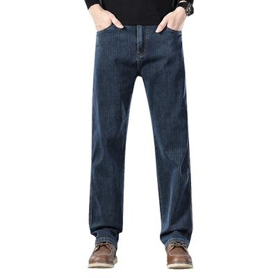 Stretch Loose Men's Jeans Summer Fashion Denim Trousers Trendy Light Business Thin Style
