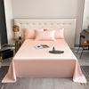 Popular 100% Cotton Sateen Bed Sheet Set - Solid Color, Long Staple Cotton, Single/Double Sizes, Three-Piece Collection