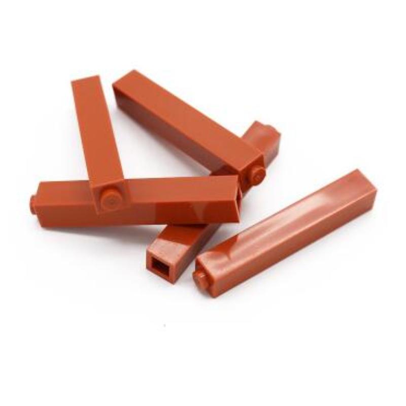 50 Stück DO-IT-YOURSELF Bausteine Dicke Steine 1x2x5 1x1x5 Noppen Lernorientiertes Kreativspielzeug für Kinder Kompatibel 2453 2454 brown
