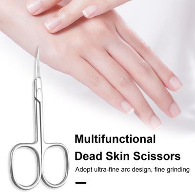 Professionelle Nagelhautschere, ergonomisch, Edelstahl, ultrafeine, gebogene Klinge, Nagelhautzange, Maniküre- und Pediküre-Werkzeug