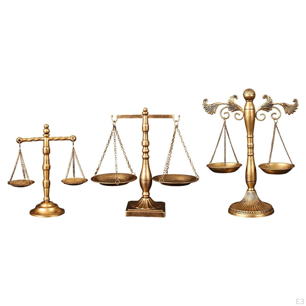 Balance Scale Jewelry Stand Decorative Metal Tray Organizer Vintage Display with Artistic