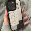 Plaid Collage Star Bear Is Suitable for Apple iPhone16/17Pro Mobile Phone Case 14 Water Condensation 13 Large Holes 15 Sets