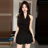 Fake Two-piece Suspender Neck Lace Dress Children 2026 Summer New Temperament Pure Desire Spice Girl Waist Skirt