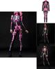 Womens Halloween Skeleton Cosplay Bodysuit Jumpsuit For A Spooky Look