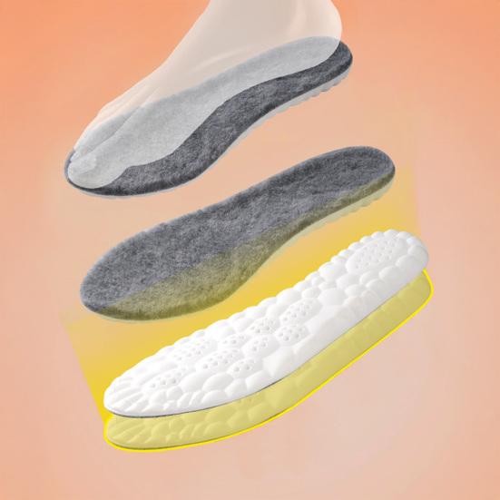 Meleg Gyapjú Talpbetétek Téli Bolyhos Cipőbetétek Puha Légáteresztő Cserélhető Belső Talp Női Férfi Cipőkhöz Csizmák Papucsok