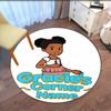 Custom Name Gracie's Corner Printed Round Rug Carpet Chair Rug Area Rug Entryway Doormats,for Office Chair Living Room Bedroom Kitchen Room.