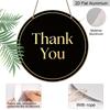 2D Flat Retro Aluminum Wall Stickers In Various Sizes. "Thank You" Sign On A Black Background. A Minimalist, Understated Luxury Style, Perfect for