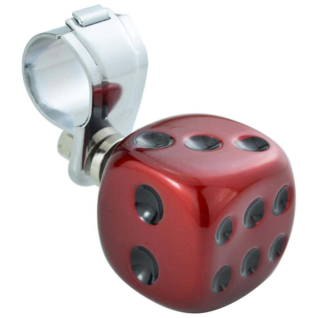 Abfer Car Steering Wheel Dice Power Steering Wheel Assist Grip Holder for Speed Steering Wheel Booster Rotation Grip for Car and Spinner, Shape,