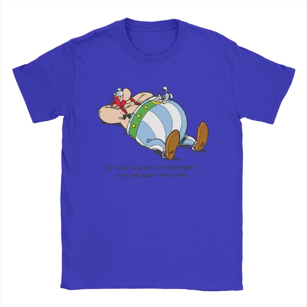 Asterixs And Obelixs Men T Shirts Vintage Tees Short Sleeve Crewneck T-Shirt Cotton Plus Size Tops