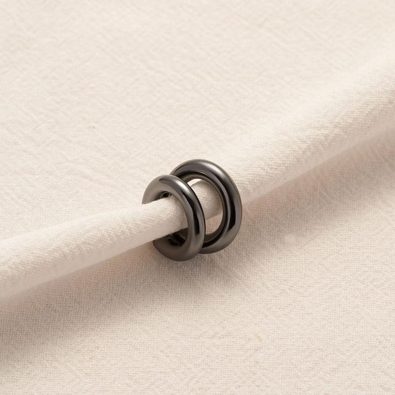 

2 PCS Fashion Smooth Round C Shape Clip Earrings For Women Lightweight Without Piercing Cartilage Ear Cuff Daily Wear Zircon