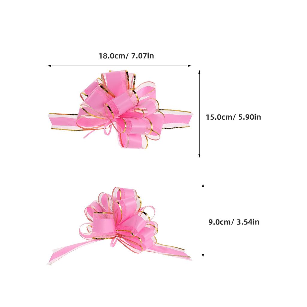 20Pcs Pastel Ribbon Bowknot Decorations 7 Inch Large Pull Bows for Shower Birthday Wedding Party Gift Wrapping Curly Ribbon