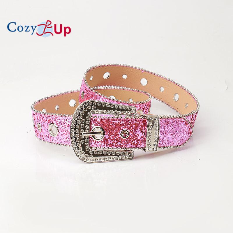 

Женские кожаные ремни женские винтажные вестерн-дизайн черный пояс для брюк платьев 110x3.8cm розовый