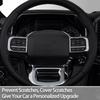 GZXinWei Chrome Interior Upgrade Accessories for Ford F150 Raptor 2021 2022 2023 Steering Wheel Frame Trim Cover Panel Protector Sticker Decortion