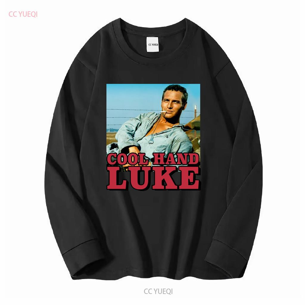 Cool Hand Luke Vintage Klassisches T-Shirt lang- oder kurzärmlig Vintage gewaschene Grafik Bequem Homme Weich Unisex Lässig
