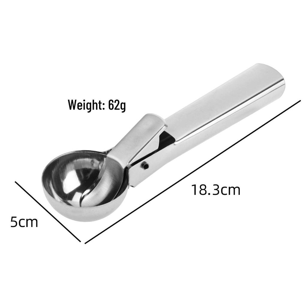 Stainless Steel Ice Cream & Fruit Scoop Ball Spoon