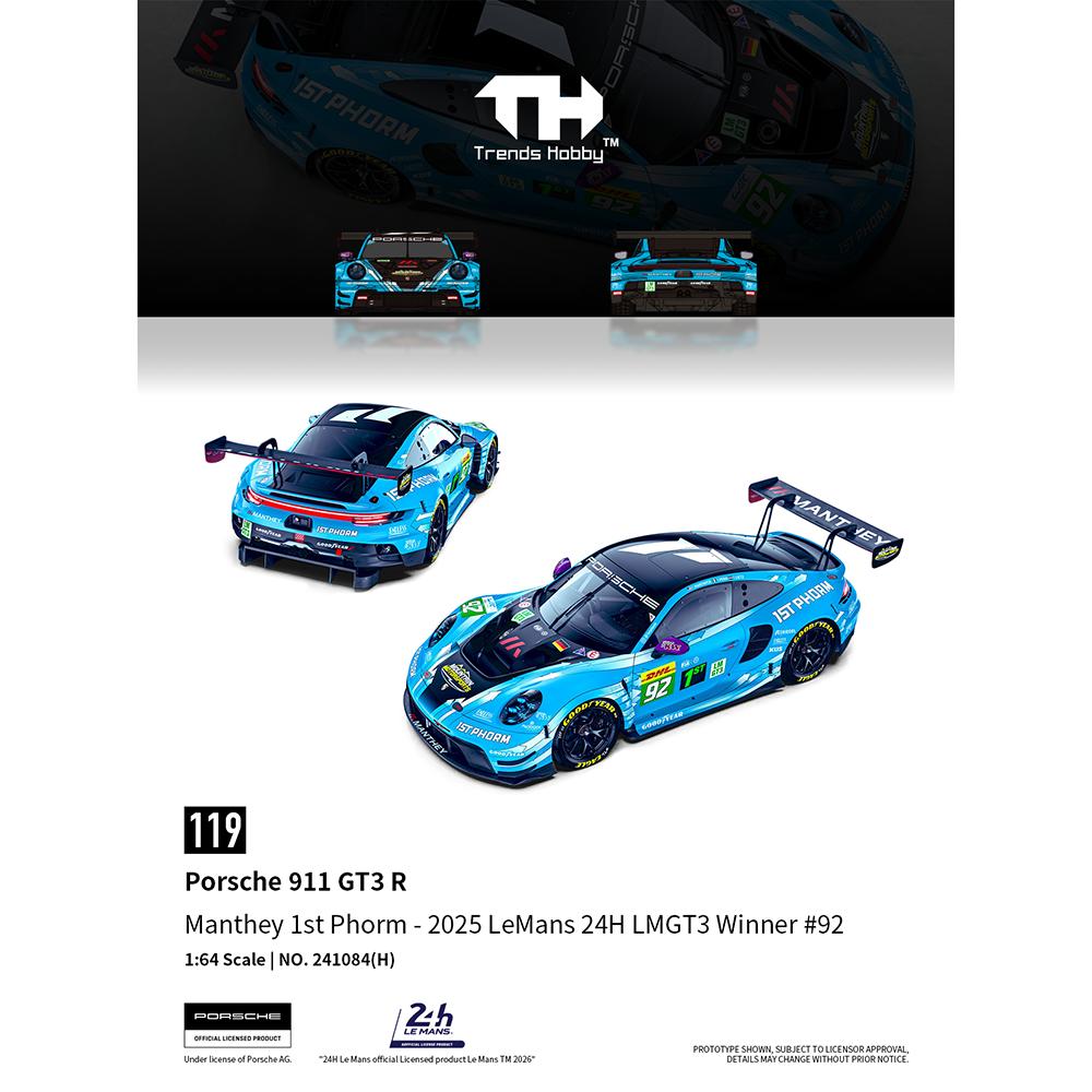 Trends Hobby 1:64 Porsche 911 GT3 R LeMans 24H Lamborghini Huracan GT3 Evo 2 CHINA GT Manthey 1. Phorm Diecast Auto Modell
