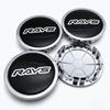 4 piezas/Set 75 mm / Clips 65 mm Emblema Insignia Logo Rays Tapacubos Centrales de Rueda de Coche Tapa de Cubo de Rueda Tapa de Cubo de Llanta Reemplazo Accesorios para Coche