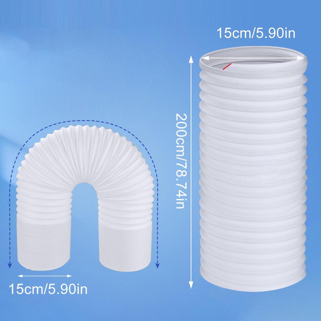 Portable Air Conditioner Hose 13/15cm Flexible Portable Air Conditioner Duct AC Vent Hose For Duct Cooling Heating Ventilation