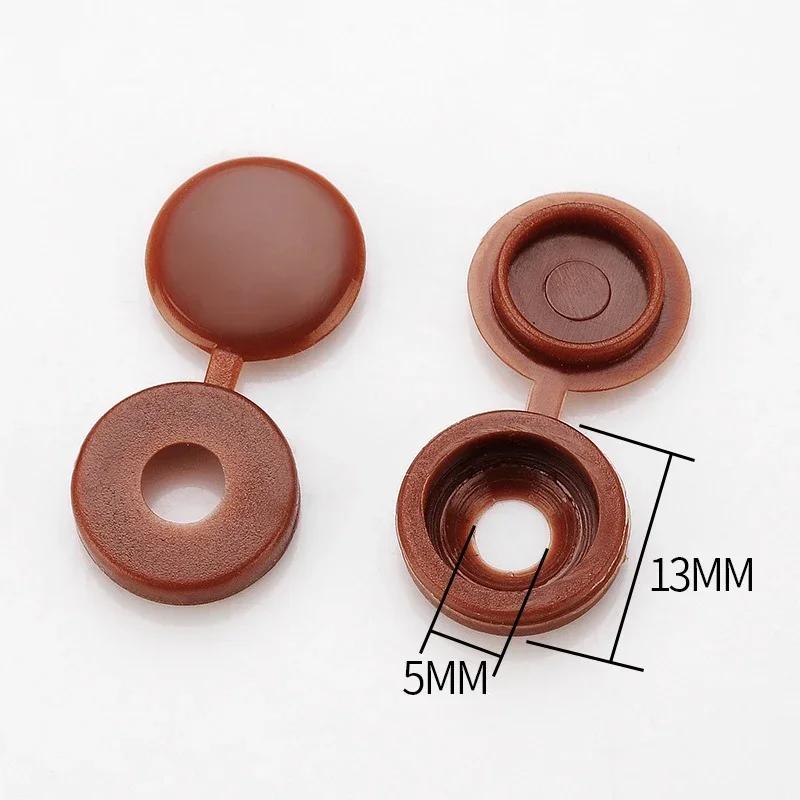 10/500PCS Motorcycle Car Screw Caps Nuts Covers Foldable Snap Protective Cover Hinge Plastic Button Furniture Upholstery Cover