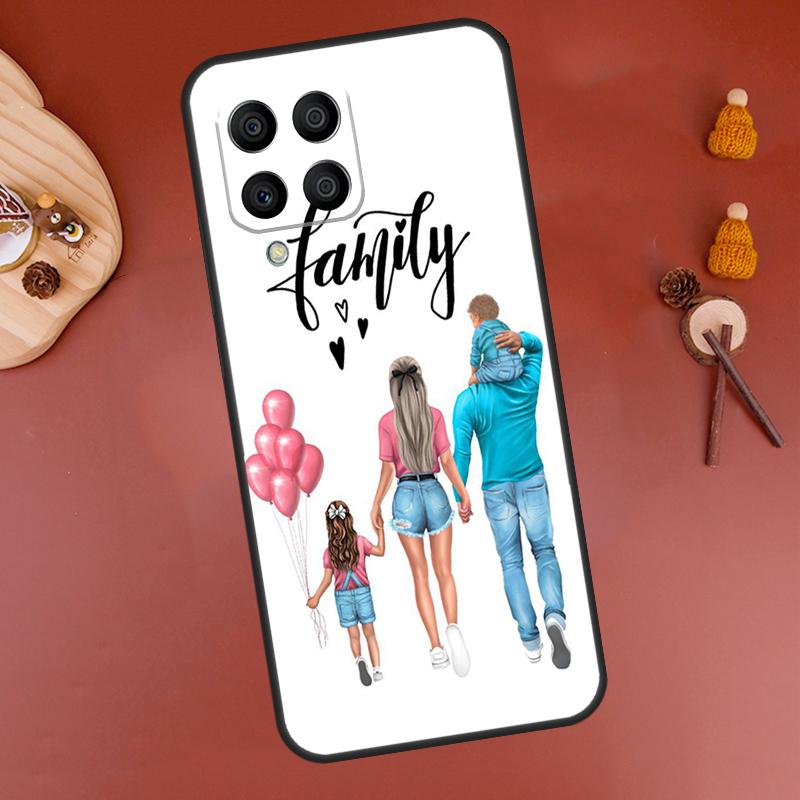 Baby Mom Daughter Girl Son Dad Case For Samsung Galaxy M32 M12 M52 M21 M31 M15 M55 M56 M36 M16 M06 M13 M33 M53 M14 M34 M54