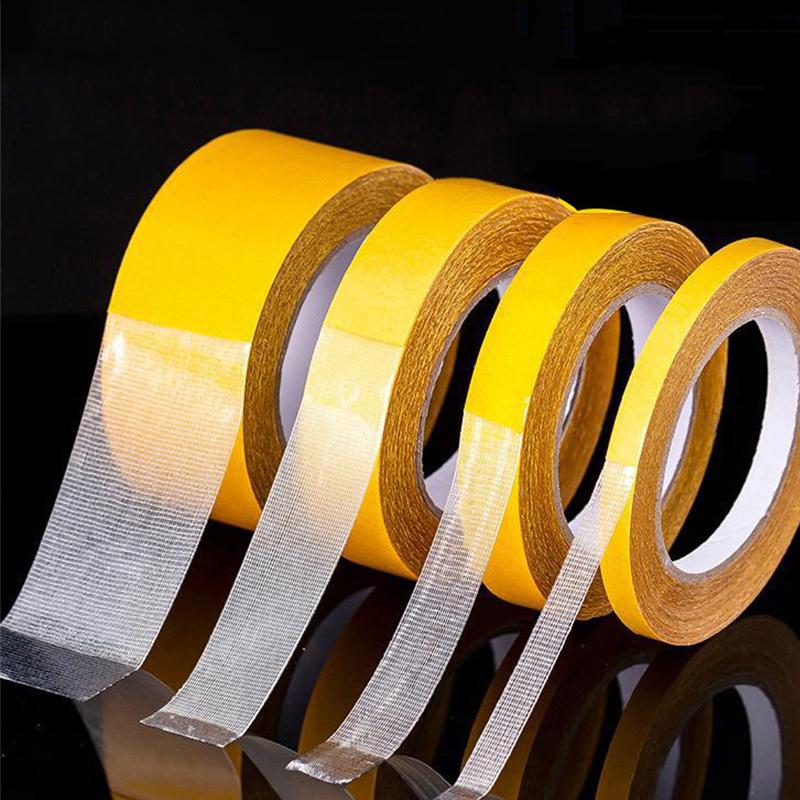

Міцна фіксація Двостороння стрічка Надміцна Прозора Сітчаста Водонепроникна стрічка Безслідна Сітка Килим Потужна клейка стрічка 1cm&5meters жовтий
