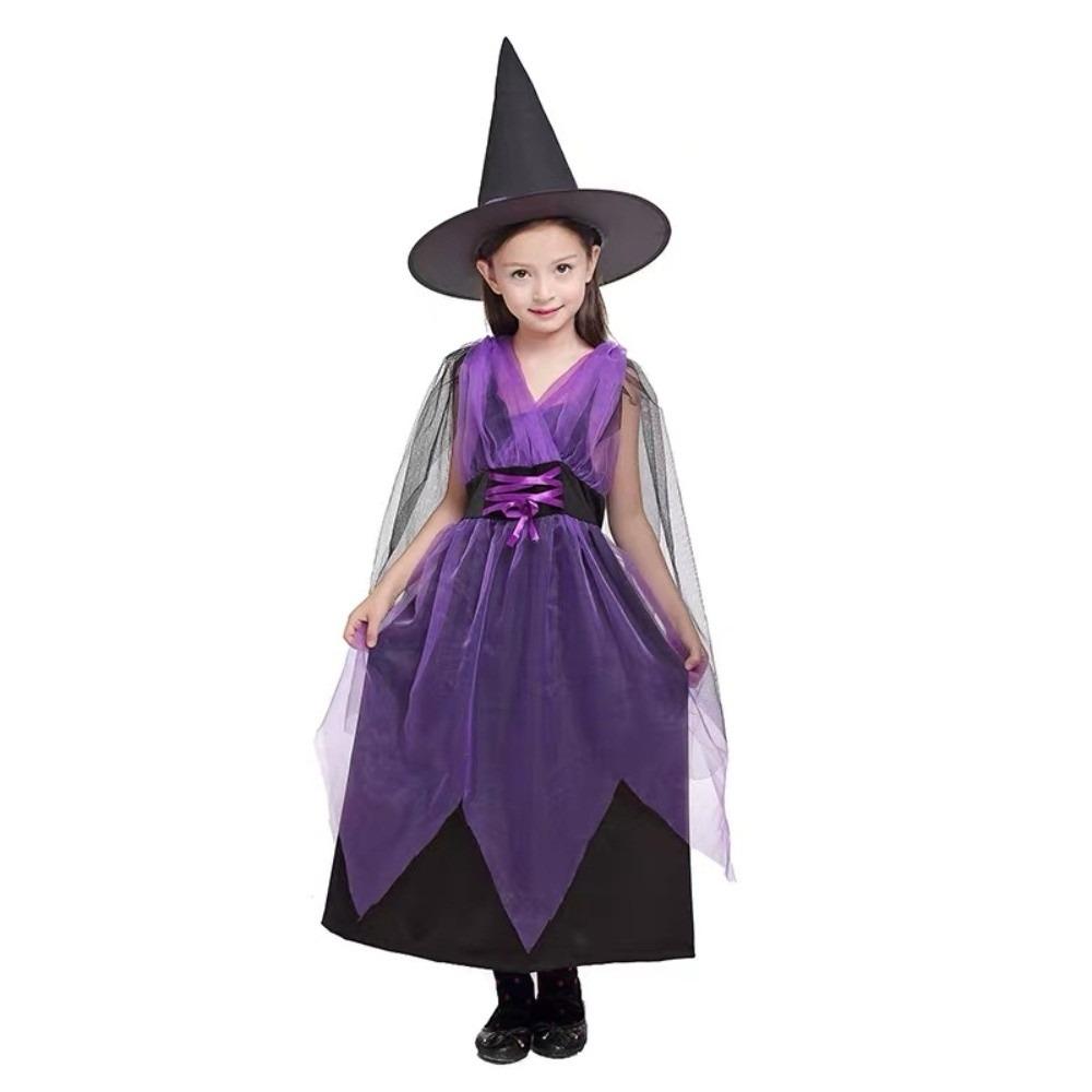 Wizard Kids Witch Dress Set Kawaii Halloween Cosplay Costumes Childern Halloween Costumes  Carnival