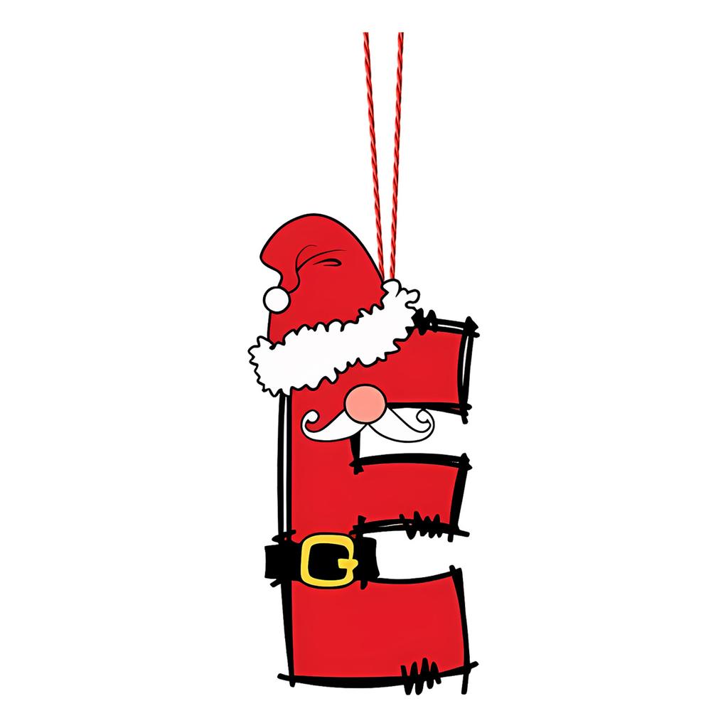 2D 26 Letter Christmas Ornaments Acrylic Flat Christmas Tree Home Decorations Ornaments