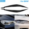 For BMW X6 E71 2008-2014 Real Dry Carbon Fiber Front Headlight Eyelid Eyebrow Cover Panel Decorative Car Accessories Decoration