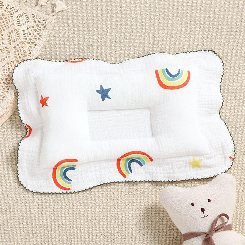 Gauze Baby Small Pillow, Baby Shaping Pillow, Newborn 0-3 Months Old, Anti Deviation Head Correction Headrest, Breathable
