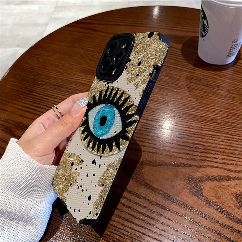 Fashion Blue Eye Soft Silicone Phone Case For iPhone 11 12 13 14 15 Pro Max Mini 7 8 Plus SE X XS XR Shockproof Back Cover Capa
