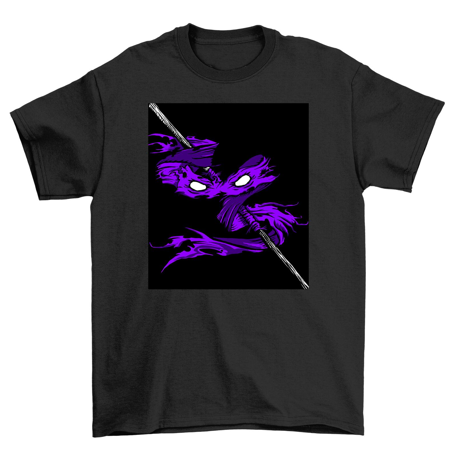 Donatello-Mask T-Shirt Mens Womens Tees Top - Unleash Your Inner Ninja! Funny tee with a sword-wieldi M