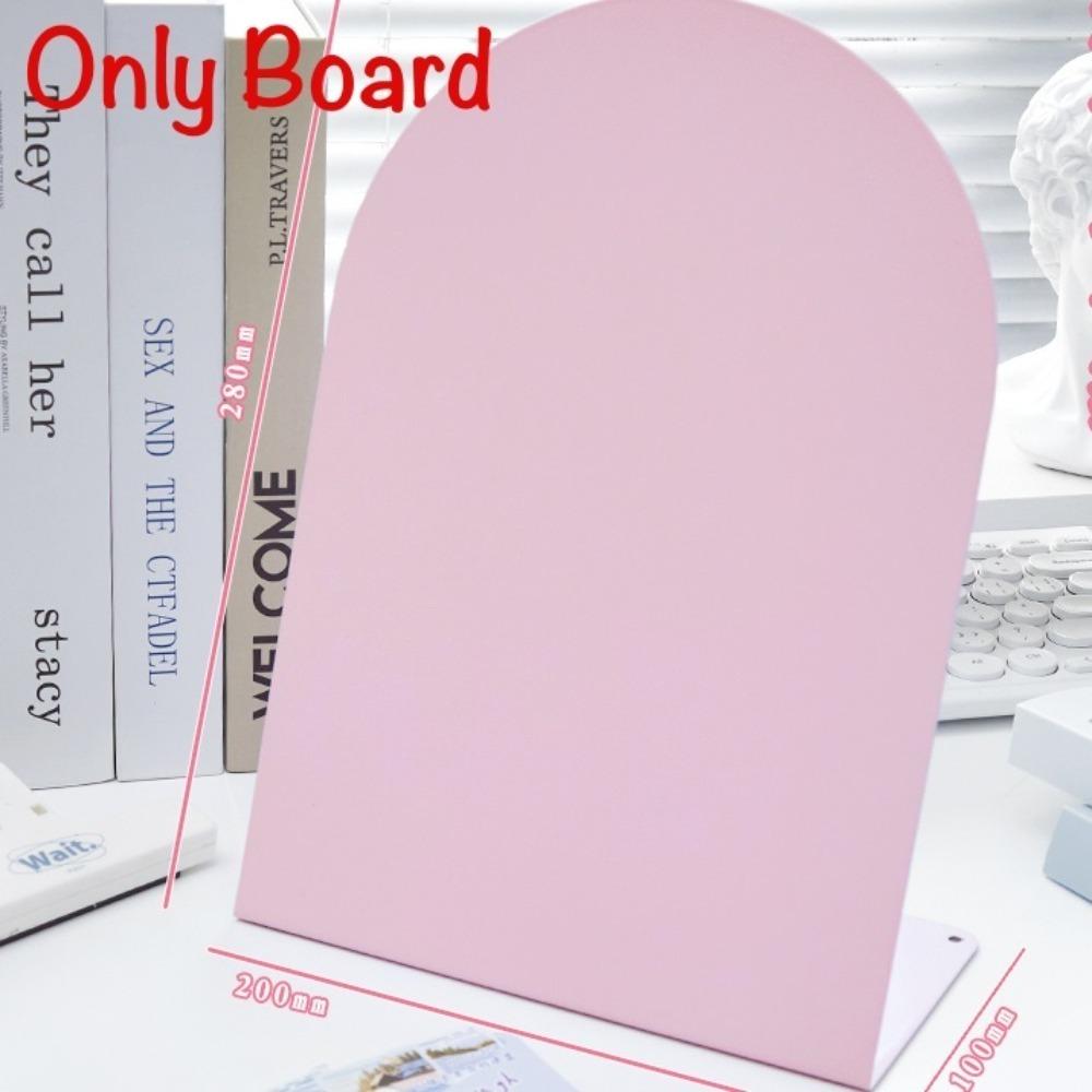 

Metal Desktop Message Board Storage Board Vertical Curved Drawing Board Painting Board розовый