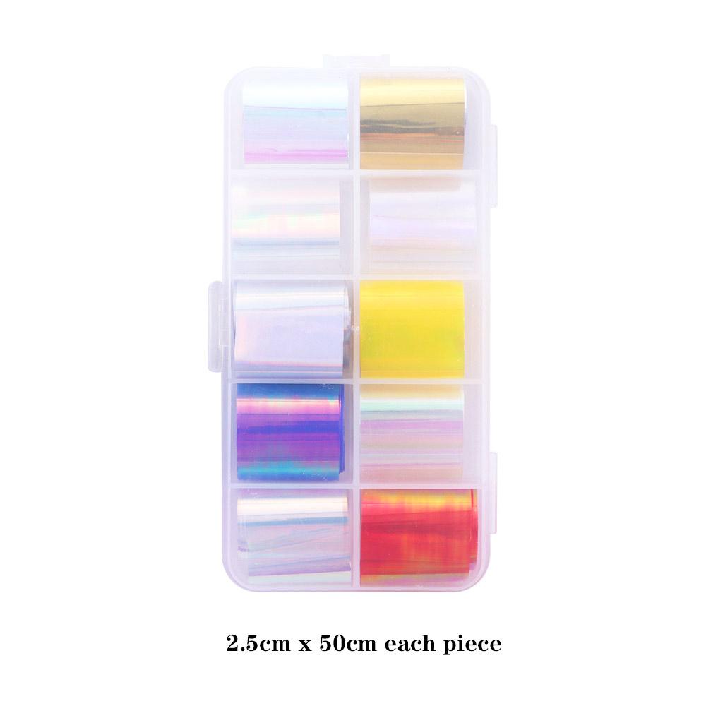 Manicure Tools Nail Foil Film Laser Cellophane Nails Art Decoration Aurora Broken Glass Foils
