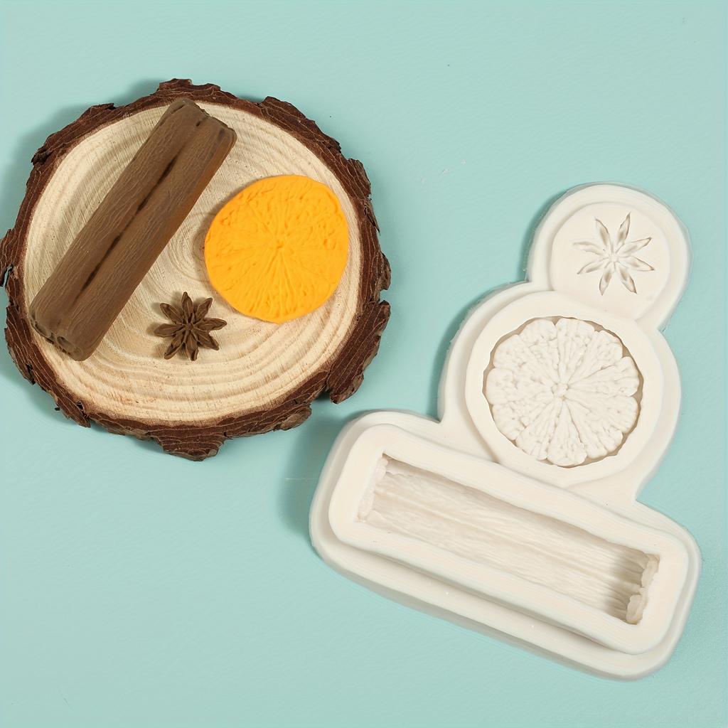 1/2pcs Lemon Slice Star Anise and Cinnamon Shaped Silicone Molds for Candle Soap Resin DIY Craft Mold Wax Cake Decor Tool Molder