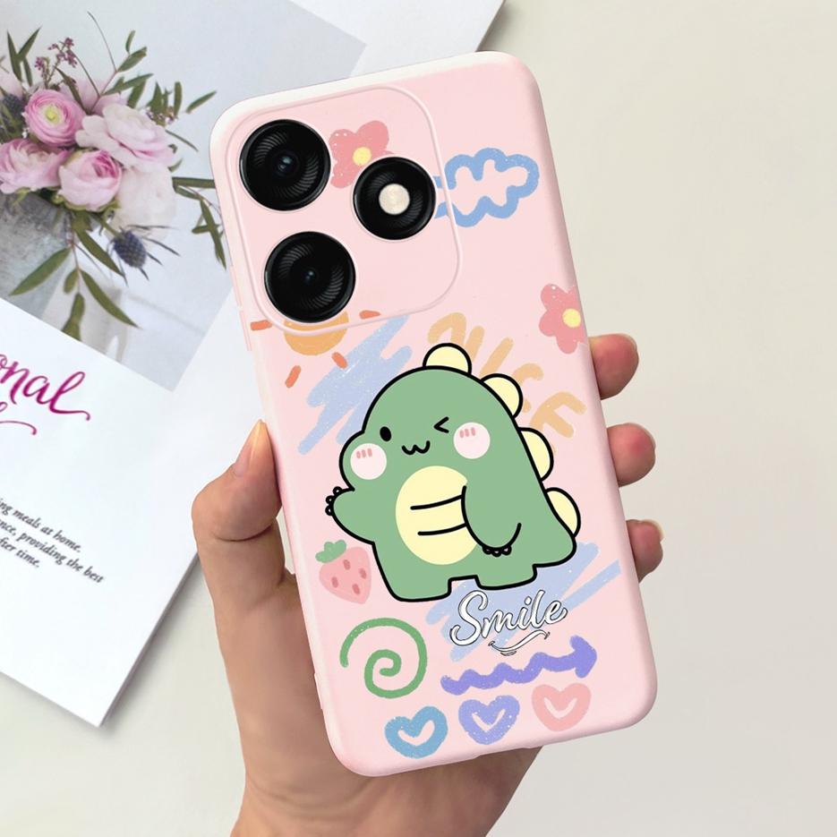 For Tecno Spark 20C Case BG7n Cute Dinosaur Cartoon Cover Soft Silicone Phone Case For Tecno Spark 20 Pro Spark20 C Shell Bumper