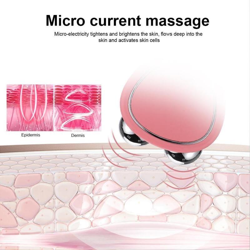 Facial Massager Microcurrent Face Lift Machine Roller Skin Tightening Rejuvenation Beauty Charging Facial Wrinkle Remover