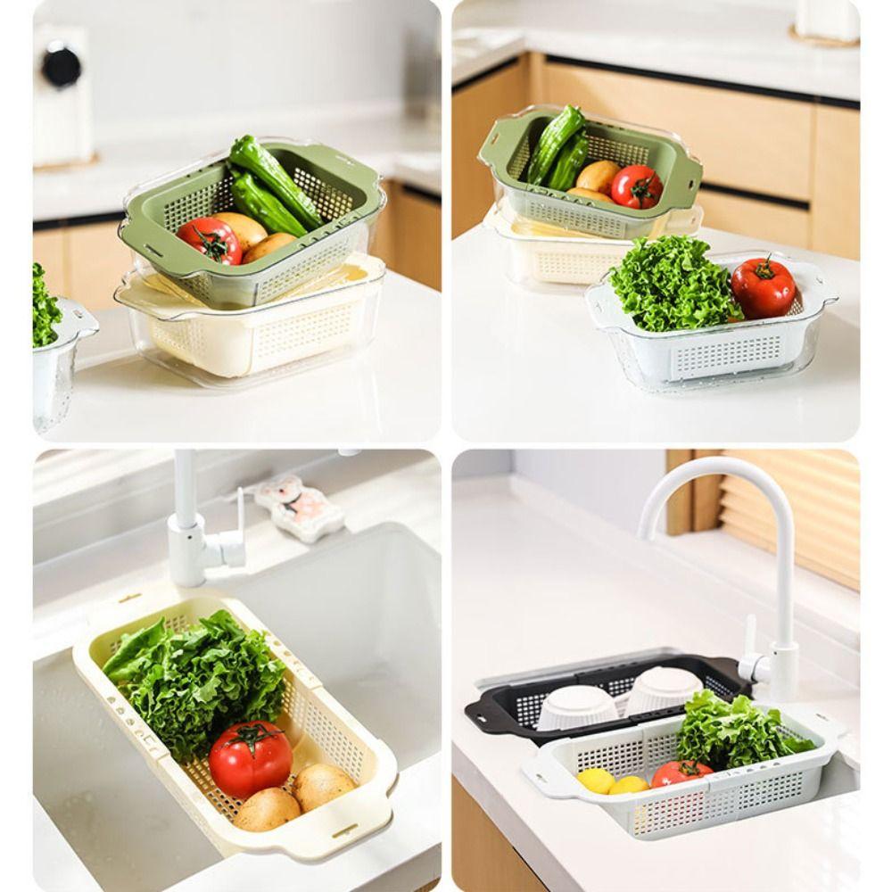 Containers Wash&Drainer Basket Multifunctional Storage Basket Kitchen Drain Basket  Fresh Vegetable