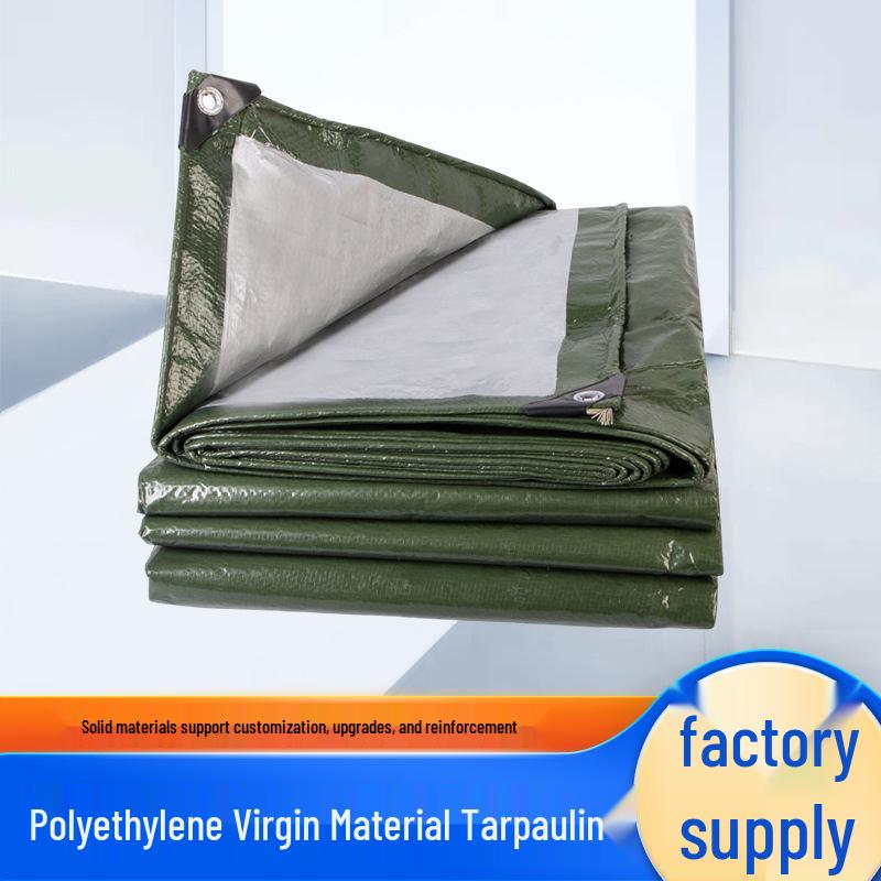 Waterproof PE Sunscreen Tarpaulin - Outdoor Cargo & Yard Cover Rainproof Sunshade.