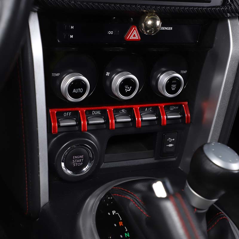 For Toyota 86/Subaru BRZ 2012-20 Car Styling Stainless Central Control Air Conditioning Button Divider Bright Strip