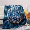 Custom Name,Everton FC Printed Flannel Blanket, soft throw for bedroom sofa, washable, Christmas present, great gift.