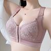 Front Buckle Seamless Underwear Thin Section Women's Big Breasts Small Beautiful Back Adjustable Large Size Bra Gather and Close The Breast Bra
