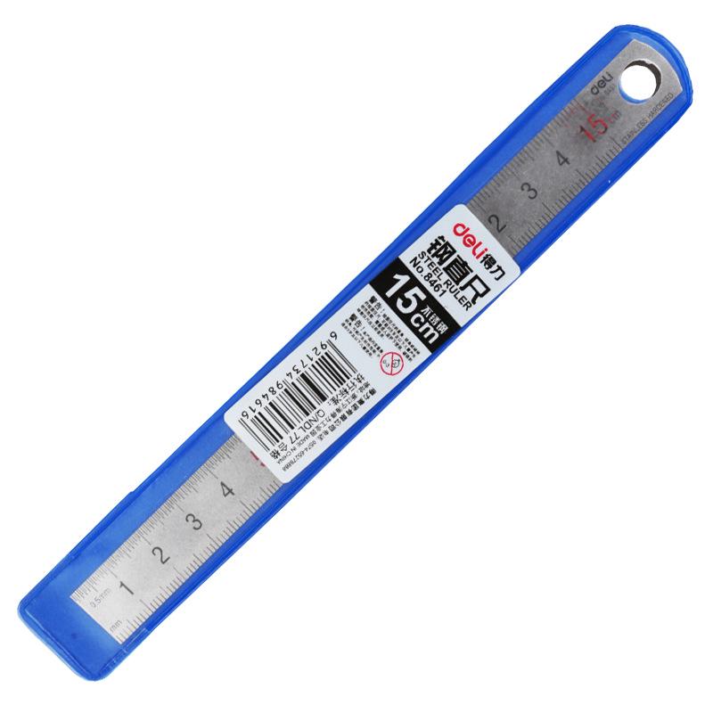 Deli Stainless Steel Straight Ruler - 15cm, 20cm, 30cm, Perfect for Drawing and Measuring