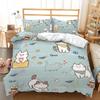 2 Cartoon Dog Duvet Cover Pillowcase Cat Bedding Set Adult Boy Girl Bedroom Decoration Children Gift Single Double Large Size