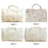 Baby Diaper Bag Embroidered Nappy Organizer Messenger Bag Cute Cartoon Shoulder Bag with Zipper Luggage Tote Bag for Travel