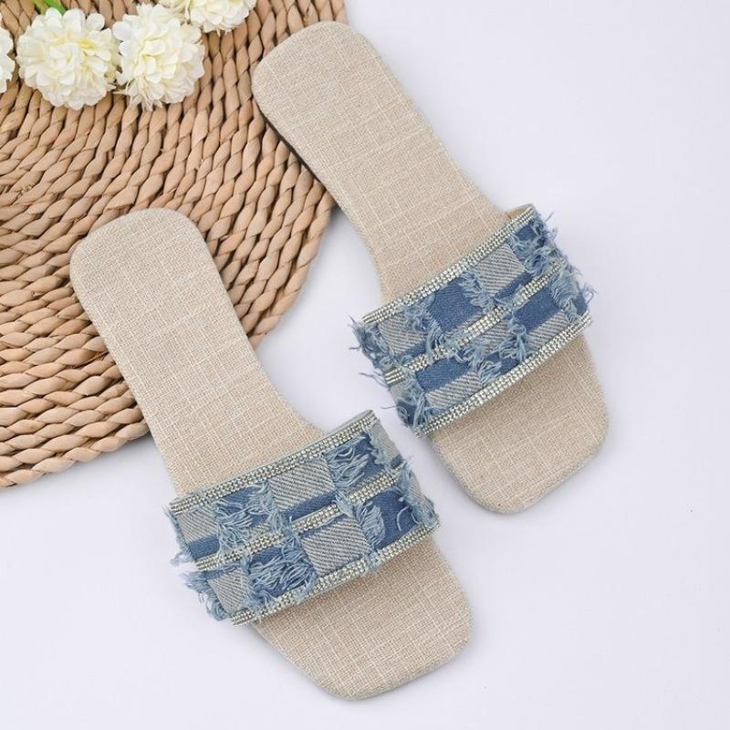 Fashion New Luxury Summer Slippers Women Flat Outdoor Trend Beach Sandals Female Flip Flops Brand Design Slides Shoes Woman Big Size 43